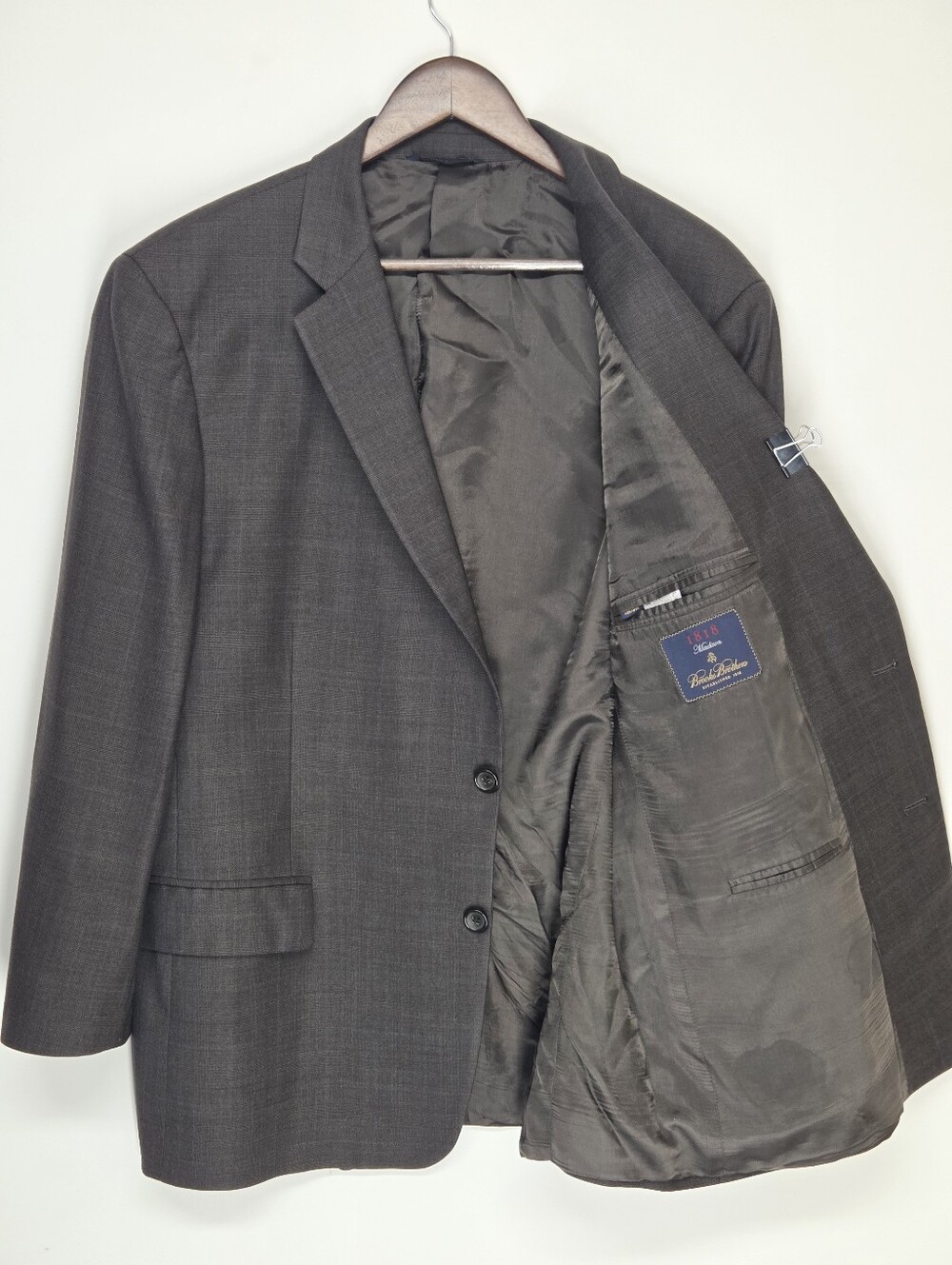 Brooks Brothers 1818 Madison Estrato Trabaldo Togna Blazer 45R Brown Plaid